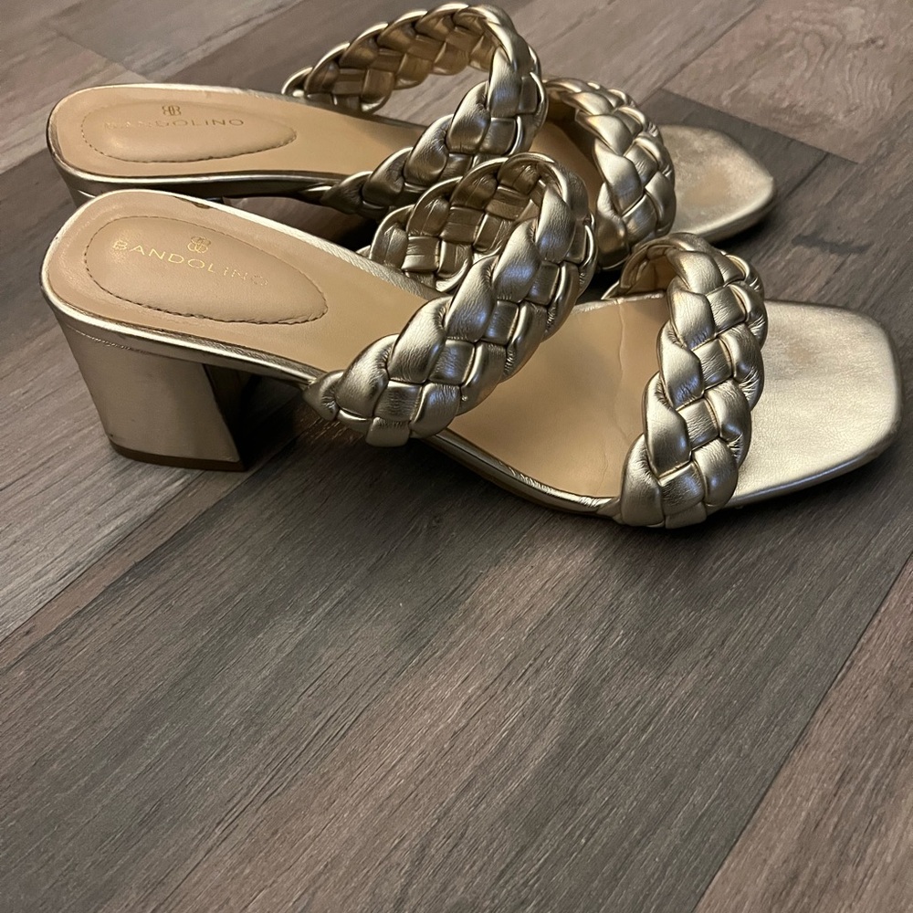 Bandolino Women's Metallic Braided Heels